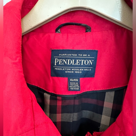 Pendleton Red Trench Coat XL - Picture 4 of 13